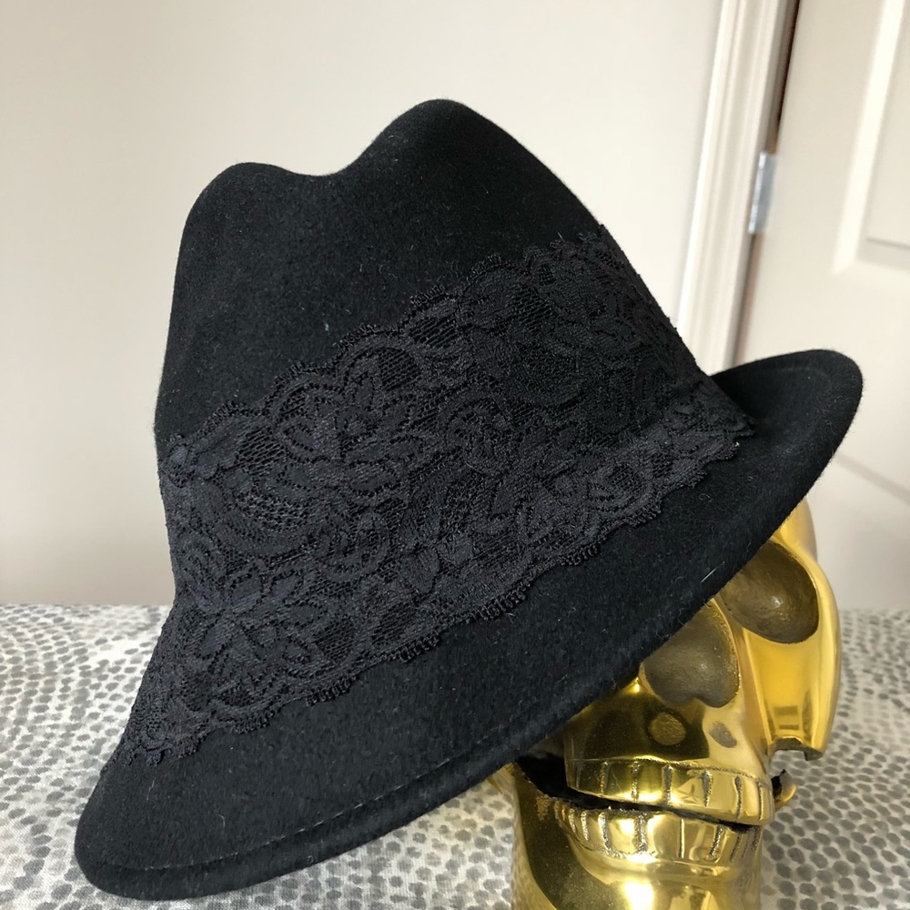 BEBE Fedora Cloche Wool Hat ✨Flapper Vintage Style